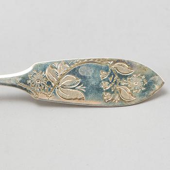 a lot of 24 silver spoons by C O Persson AB in Haparanda, Sweden. Weight ca 522 grams.