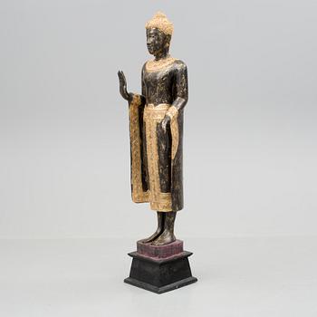 BUDDHA, trä, troligen Thailand, 1900-tal.