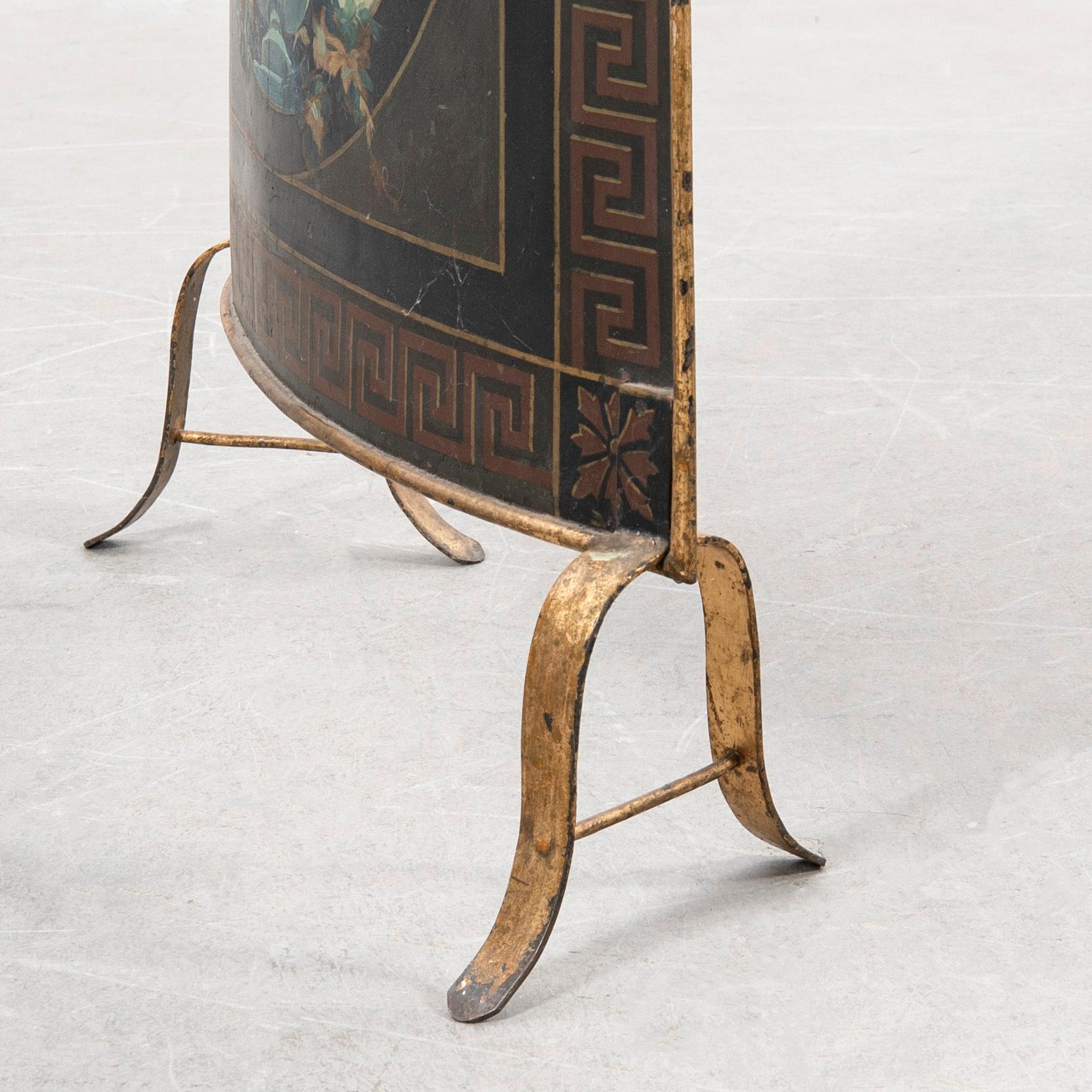 Brass shade, painted by Vicke Andrén, 19th century.