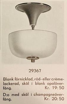 Erik Tidstrand, taklampa, modell "29367", Nordiska Kompaniet 1930-40-tal.