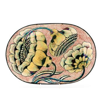 8. Birger Kaipiainen, a stoneware dish, Arabia, Finland 1970's.