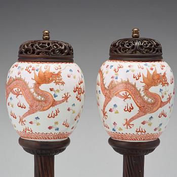 A pair of Chinese lanterns, early 20th Century.