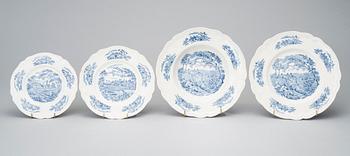 MATSERVIS, 74 delar, porslin, "English Gardens", Johnson Brothers, England 1900-första hälft.