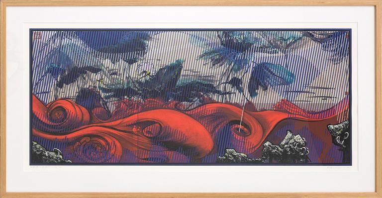 Na Wei, "Lotus, Fire and Tide Landscape".