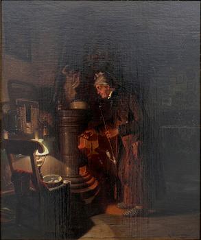 August Jernberg, Vid kaminen.