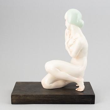 Sandro Vacchetti, a rare creamware figure of a female nude, Essevi, Italy ca 1935.