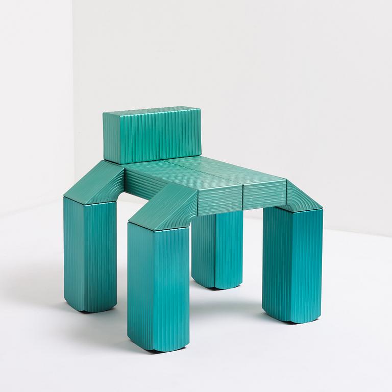 David Taylor, a unique easy chair, "Striped Chair", Studio Mellösaverken, Sweden, 2025.