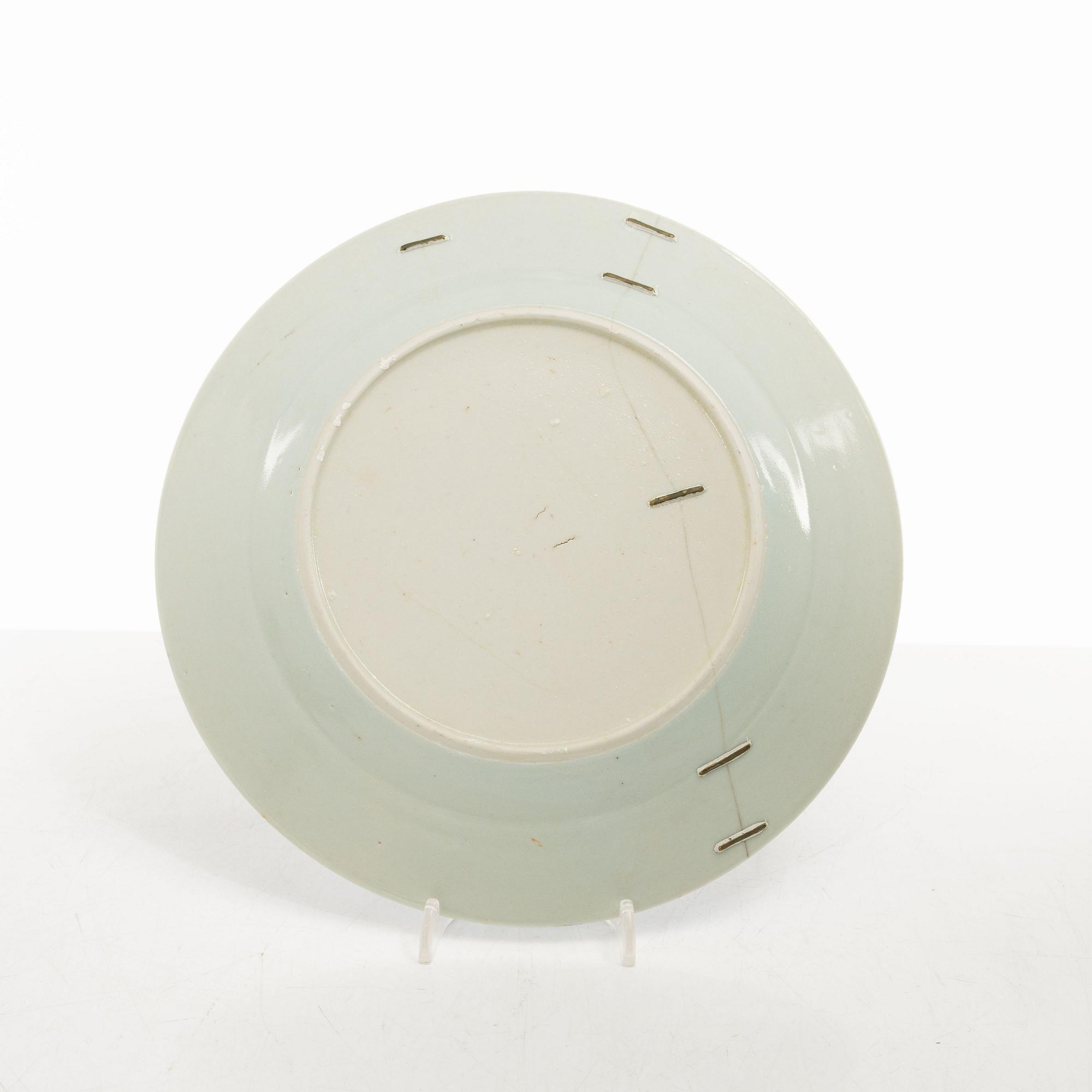 Tallrikar, 19 stycken, kompaniporslin, Kina, Qingdynastin, 1800-tal.