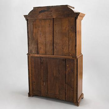 A late Baroque writing cupboard, mid 18th century. Probably Småland, Sweden.