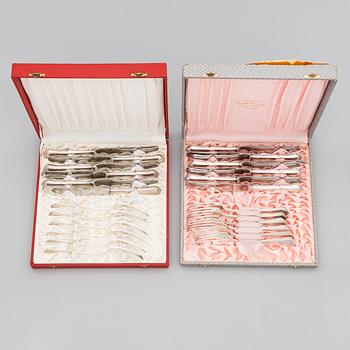 A 24-piece set of 'Chippendale' silver cutklery,  Kultateollisuus oy, Turku, Finland 1978-79.
