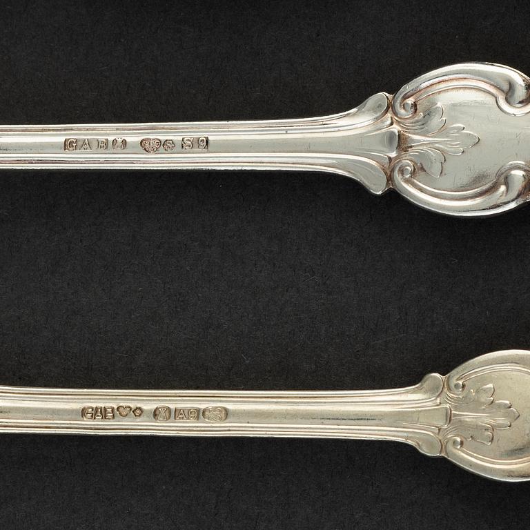 CUTLERY, 35 pieces, silver, 19th and 20th century.