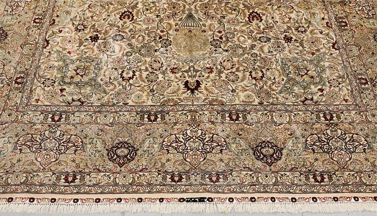 Matta, orientalisk, silke, ca 280 x 184 cm.