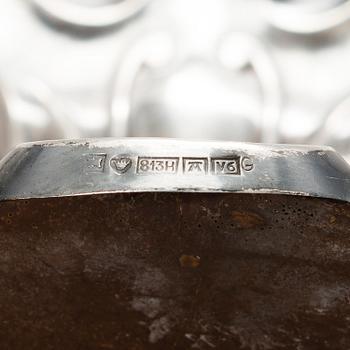 LJUSSTAKAR, ett par, silver, Auran Kultaseppä oy, Åbo 1950.