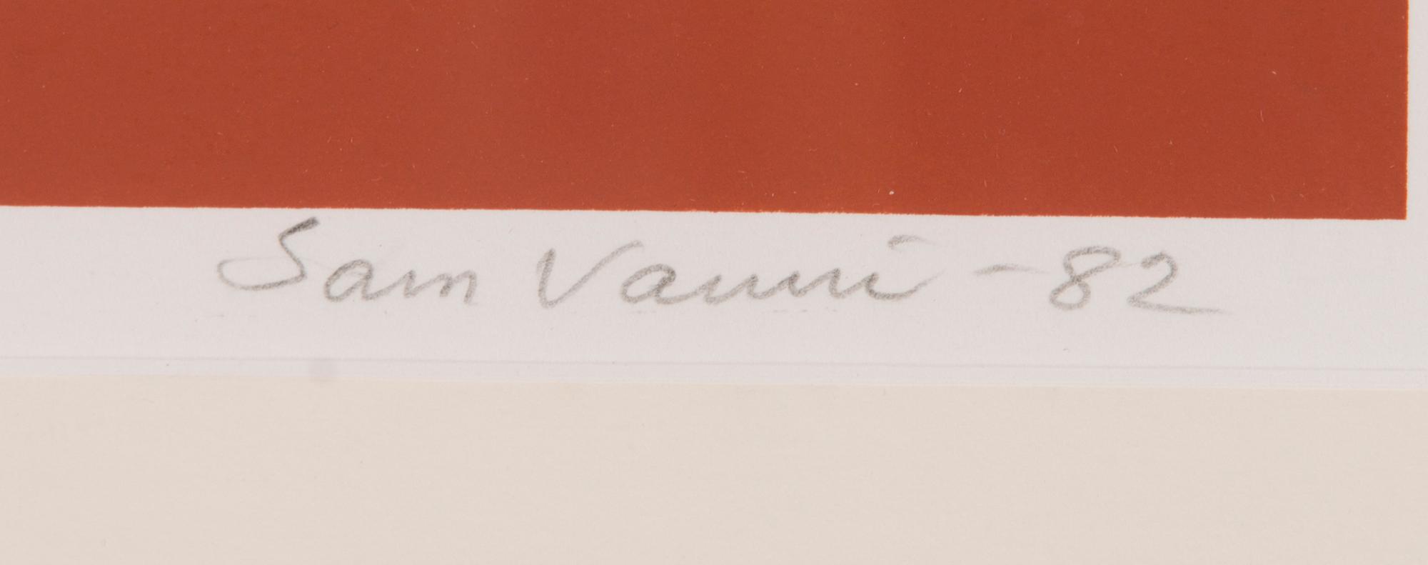 SAM VANNI, serigraph, signed and dated -82, numbered 48/75.