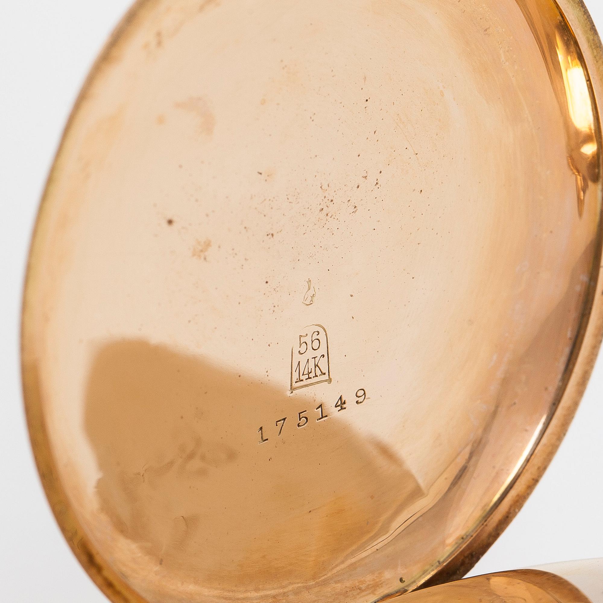 Pocket watch, hunter, 51.5 mm.