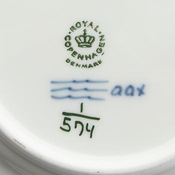 Royal Copenhagen, tea and coffee service, 40 pieces, porcelain, "Blue Fluted", Denmark.