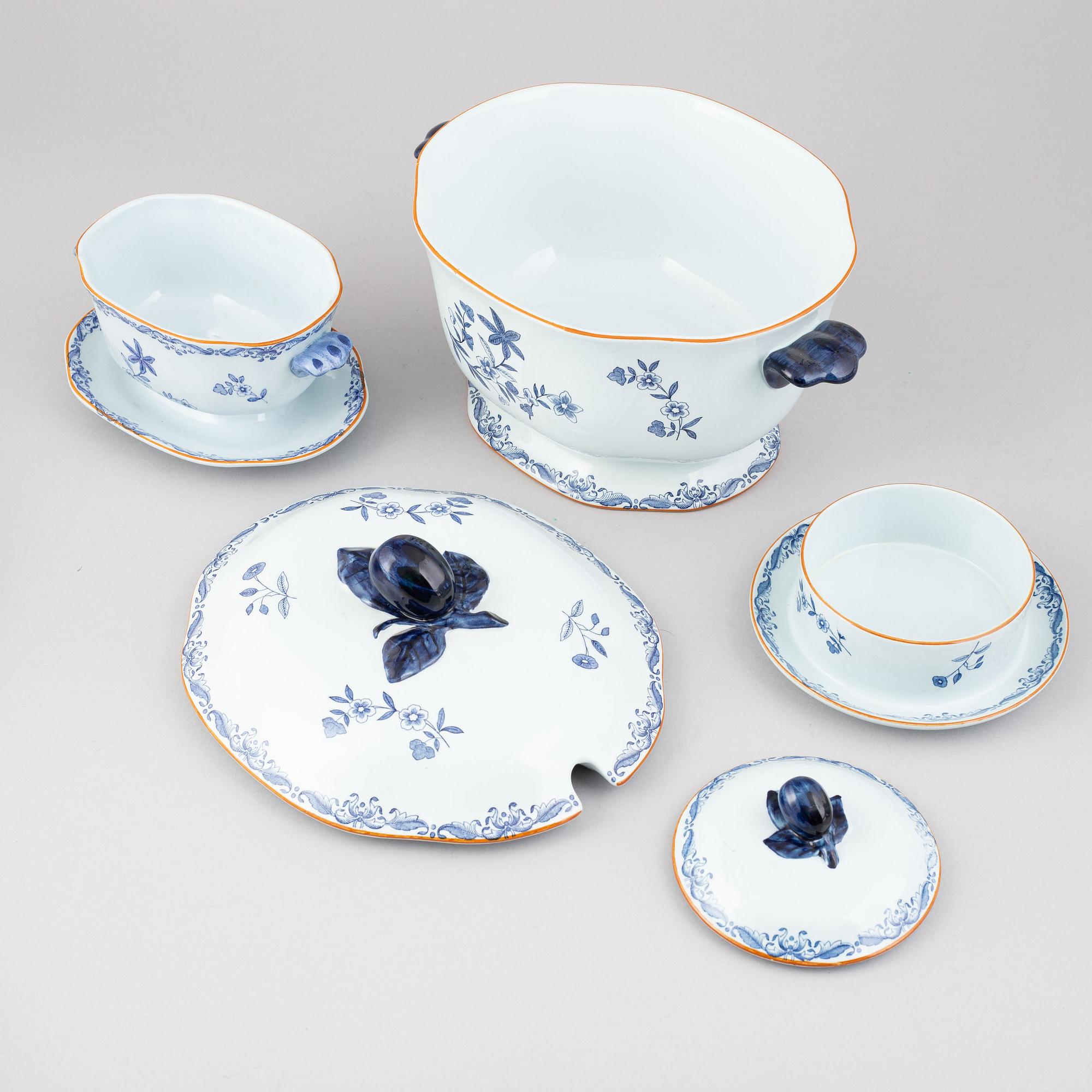 A 40 piece porcelain coffee and dinner service, 'East indies', Rörstrand, Sweden.