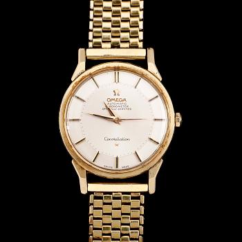 ARMBANDSUR, guld på stål, Omega Automatic Chronometer Officially Certified Constellation.