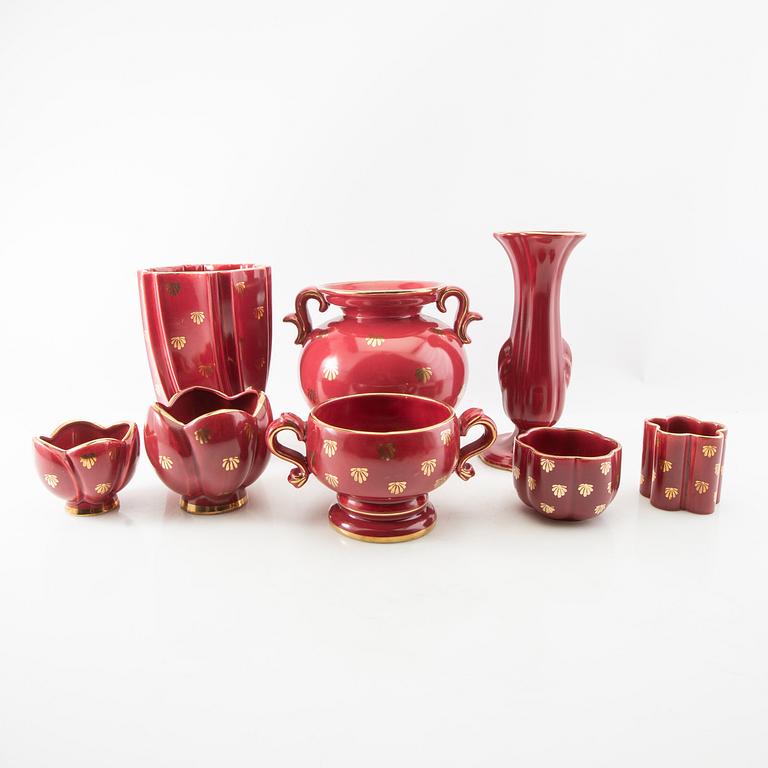 Arthur Percy, 30 pieces, "Rubin", Gefle, mid-20th century.