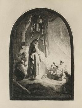 432. Rembrandt Harmensz van Rijn, "The raising of Lazarus: Large plate".