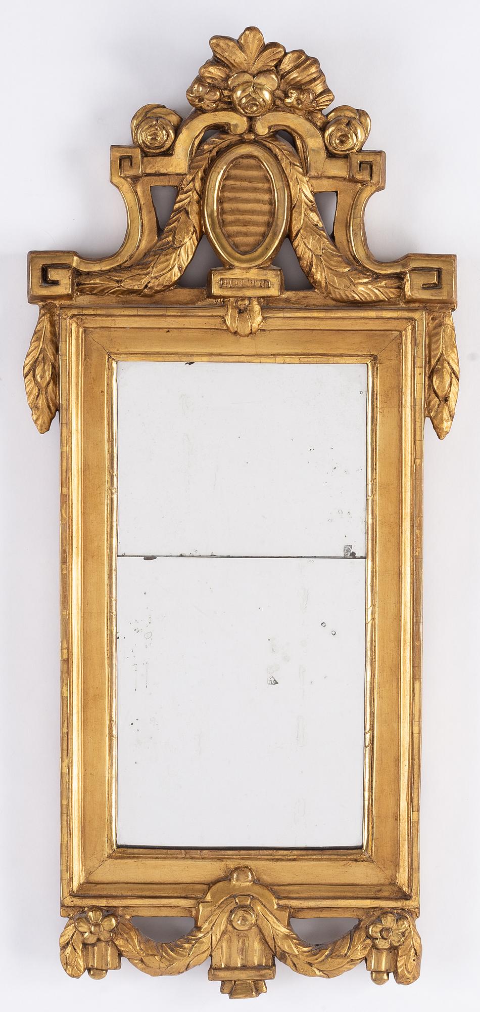 A Gustavian style mirror by Niclas Reding (1751-1826).
