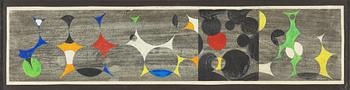 Pierre Olofsson,  gouache on etching, signed.