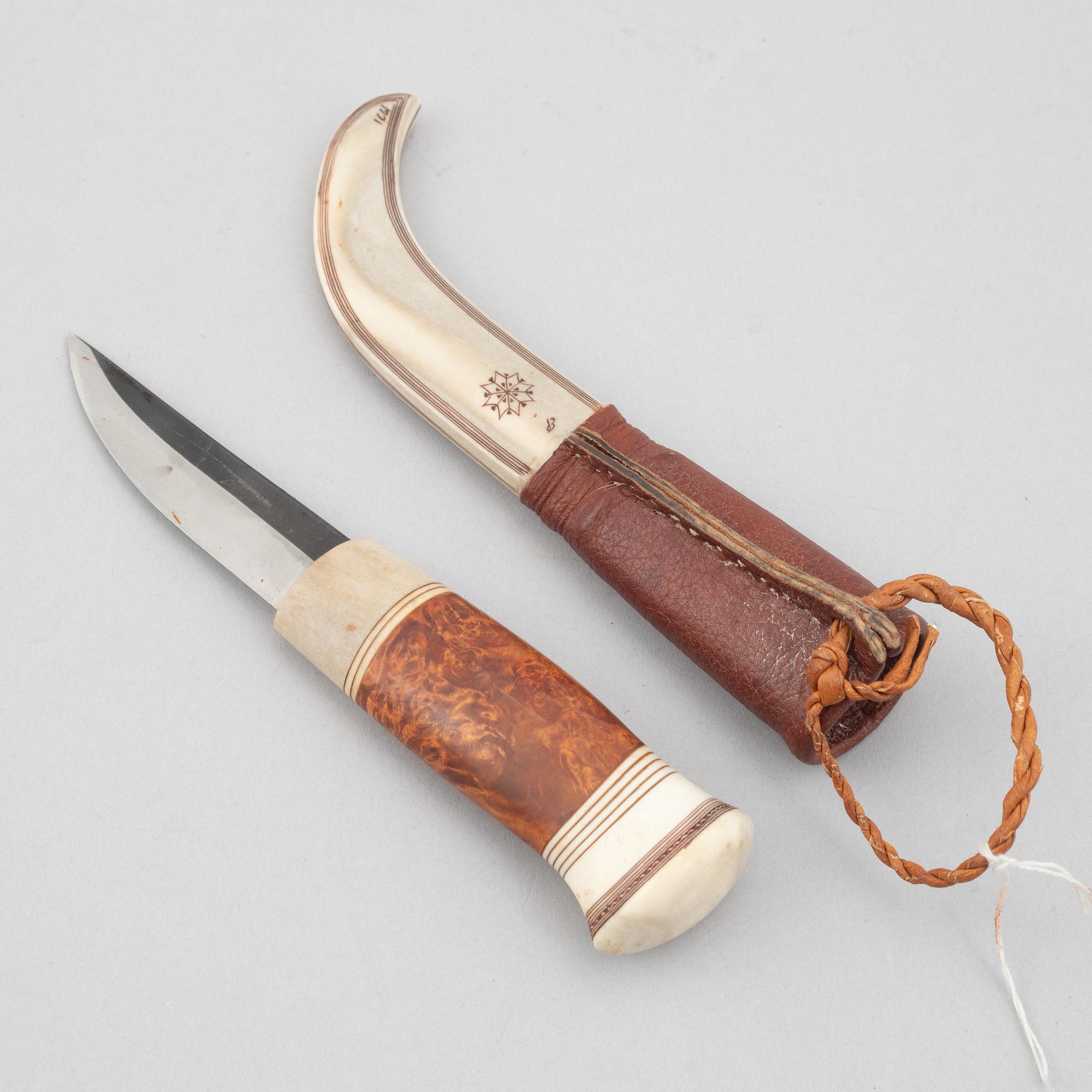 Esse Poggats, a knife, signed and dated 1991.