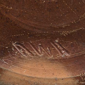 ARTHUR ANDERSSON, golvvaser 2 st Vallåkra saltglaserat stengods  signerade 1900-talets andra  hälft.