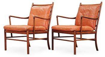 82. OLE WANSCHER, karmstolar, ett par "Colonial Chair, PJ 149", Poul Jeppesen, Danmark.