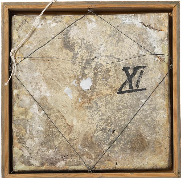 An Iznik pottery tile, Ottoman Empire, 17th century.