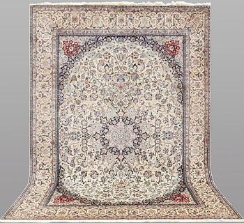 A Nain carpet, part silk, so-called 6LAA, c. 310 x 211 cm.