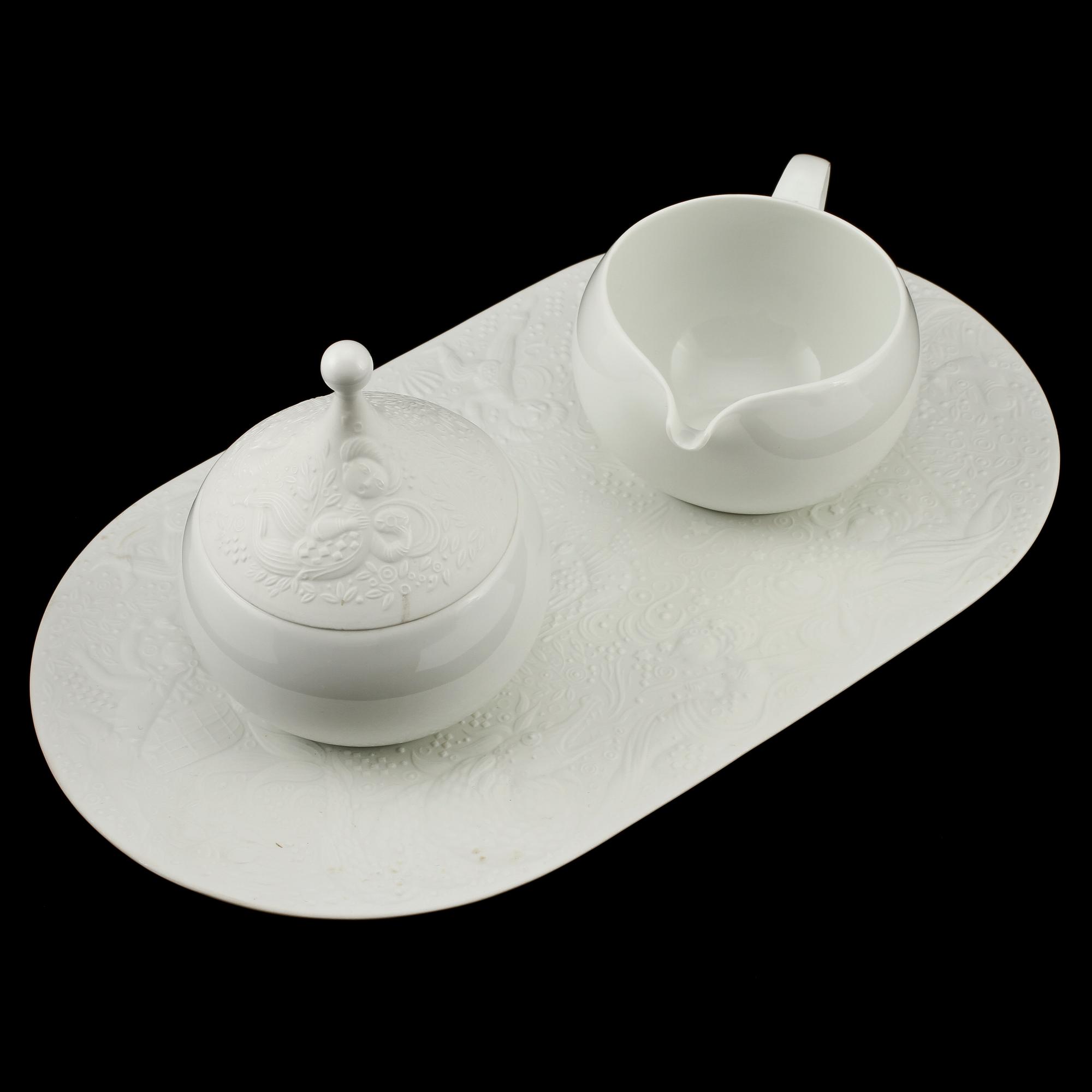 TESERVISDELAR, 12 delar, porslin, "Die Zauberflöte", Björn Wiinblad, Studio Line, Rosenthal, 1900-tal.