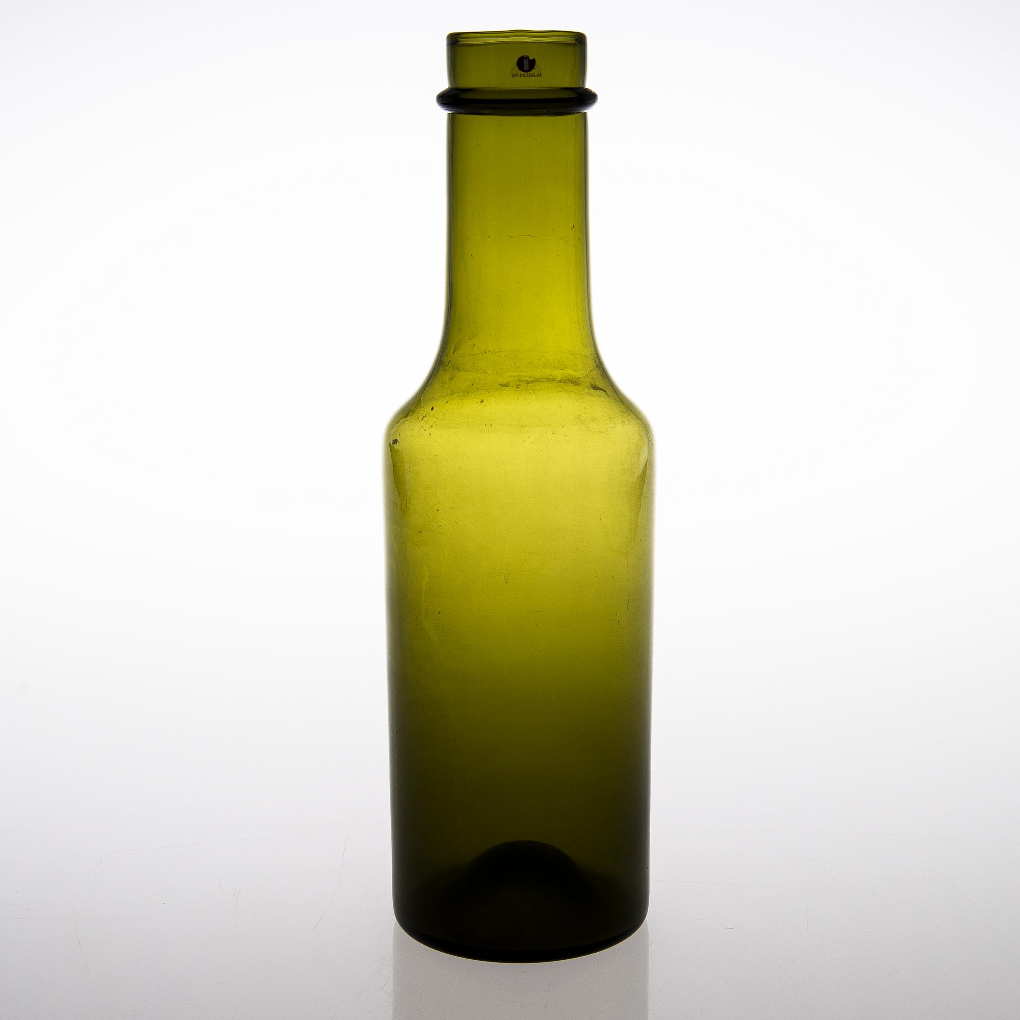A 1960s Glass Bottle, signed Tapio Wirkkala 2507. Iittala, in production 1959-1968.