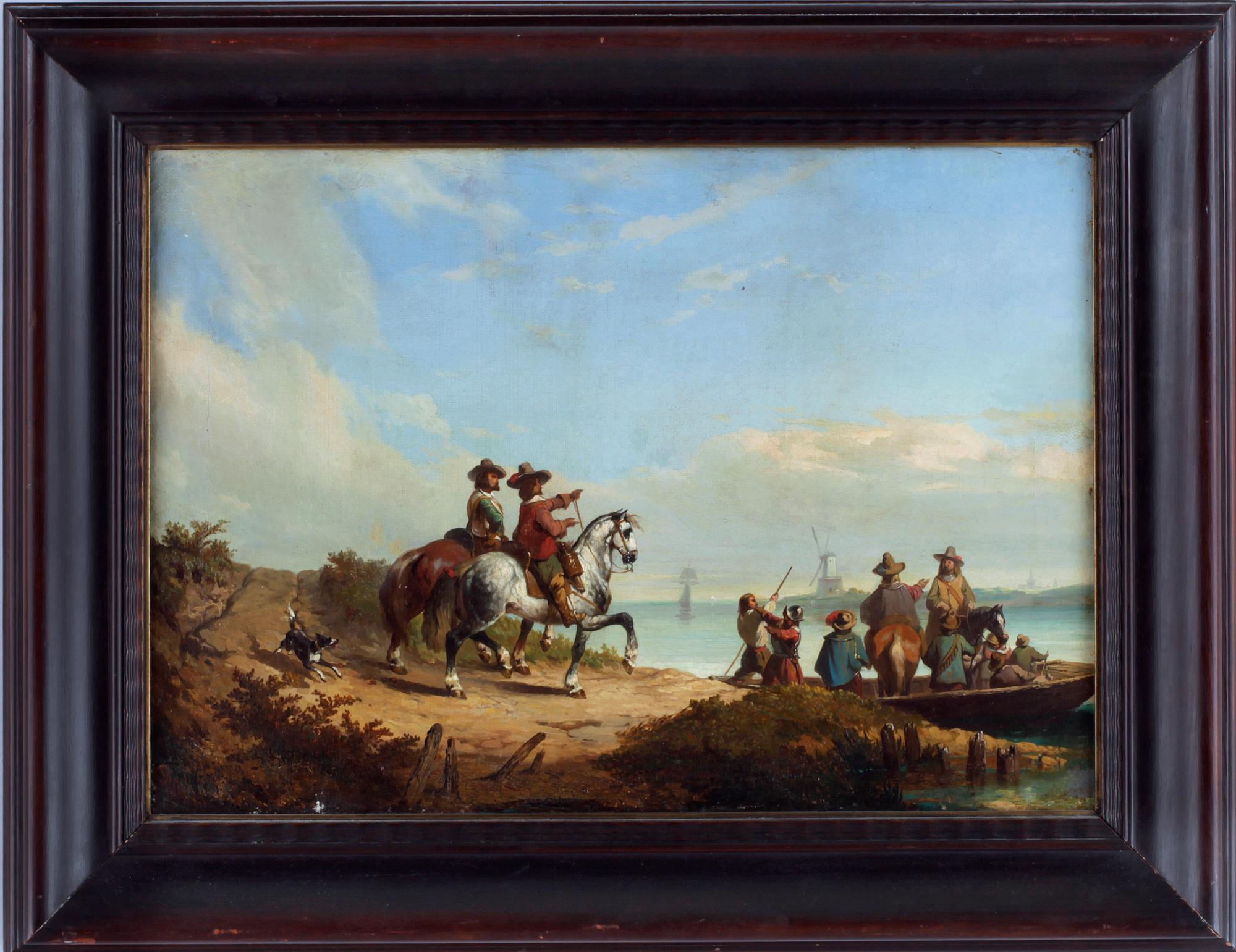 OKÄND KONSTNÄR, olja på duk, otydl. sign. 1800-tal, troligen Holland.