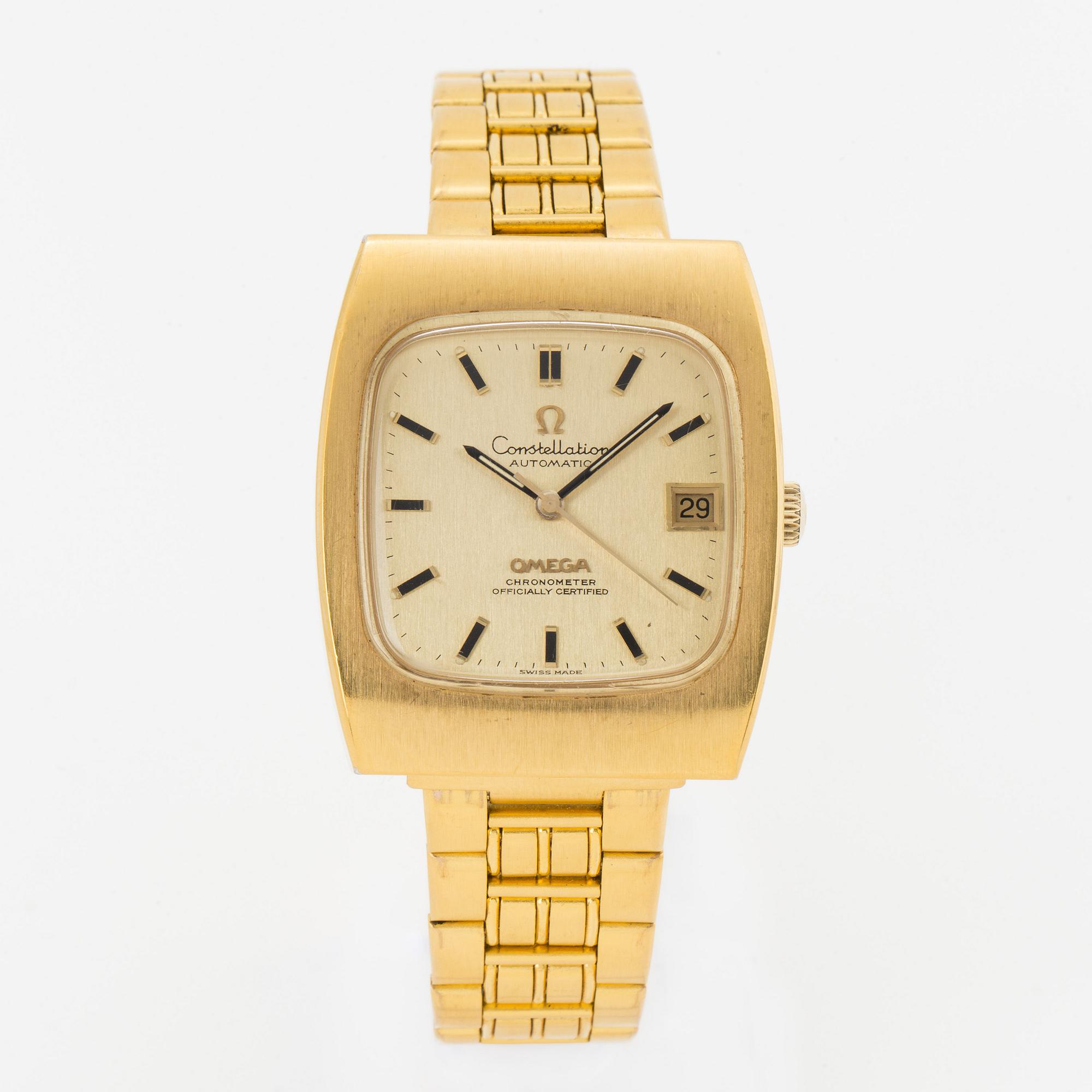 OMEGA, Constellation, Chronometer, wristwatch, 33 x 39,5 mm,