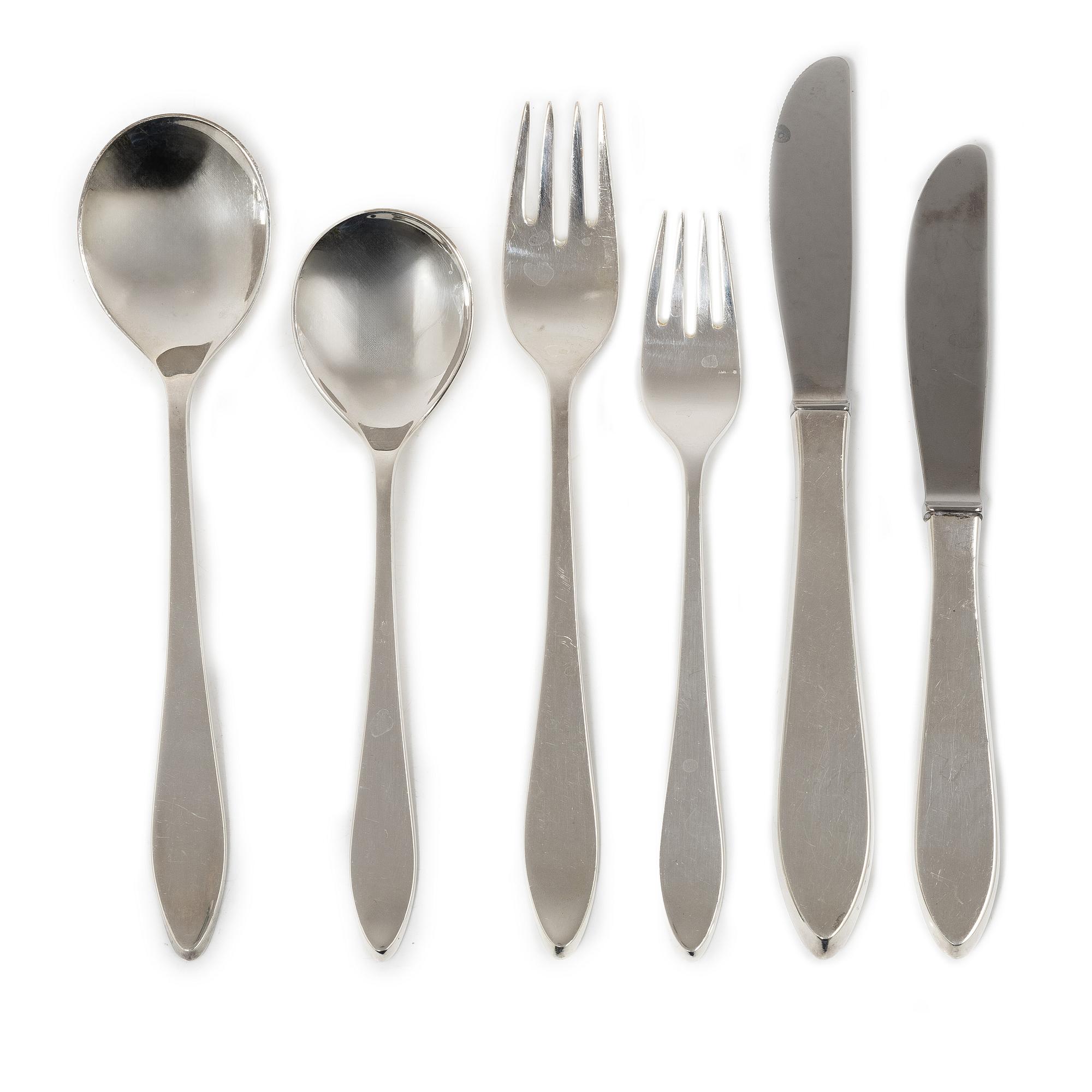 Rey Urban, bestickservis, 51 delar, sterlingsilver, Stockholm, 1967-97.