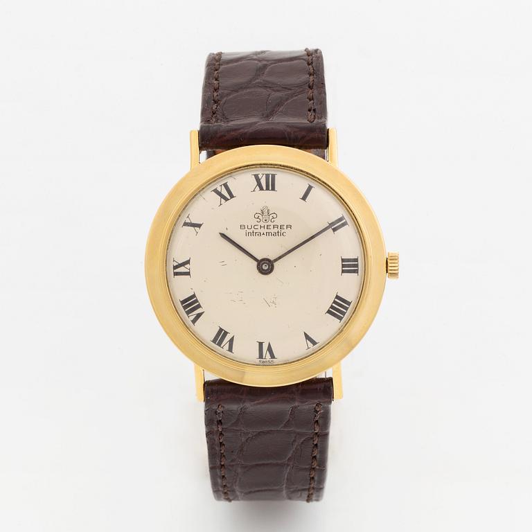 Bucherer, Intra-Matic, wristwatch, 34 mm.