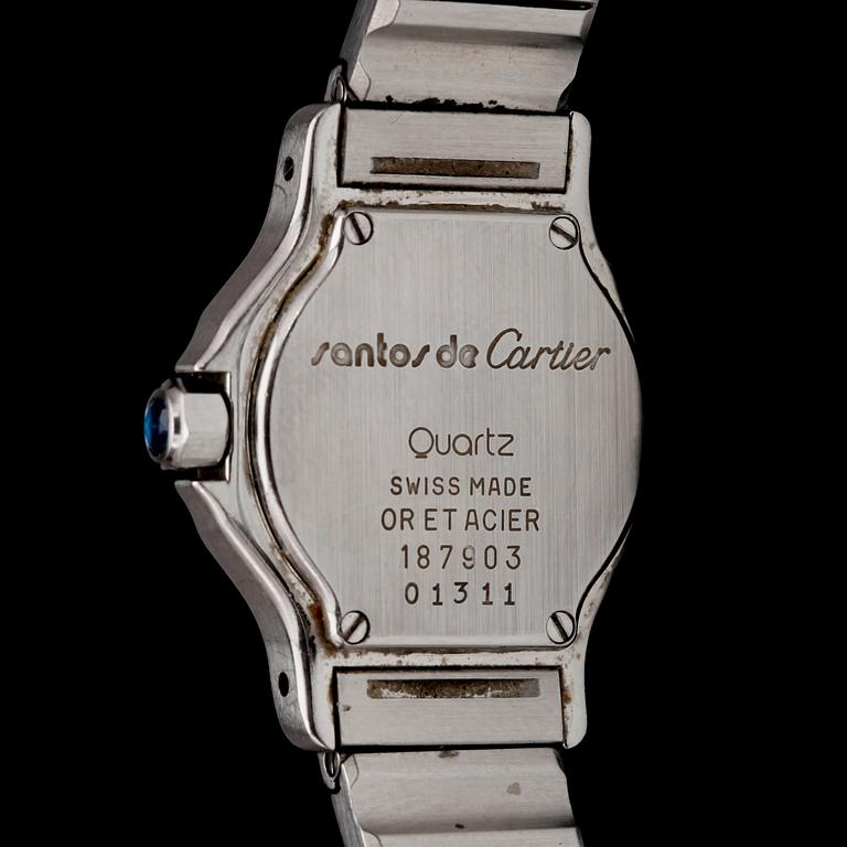 CARTIER, Santos de Cartier, Quartz, Stål/guld, 1988, Box & Cert.