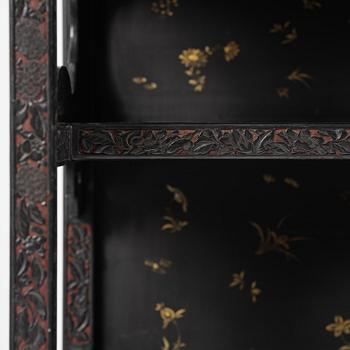 A lacquer display cabinet, late 19th century.
