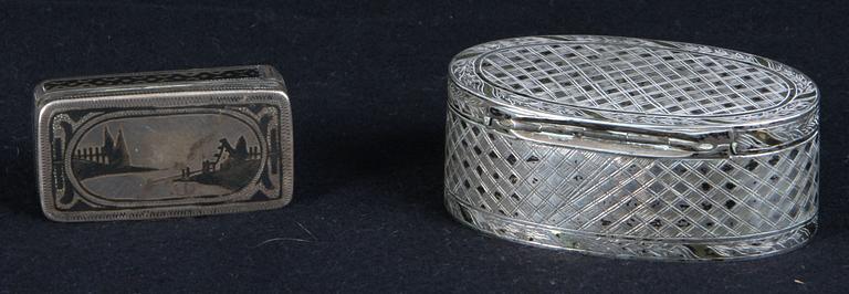 DOSOR, 2 st, silver, 1800/1900-tal.