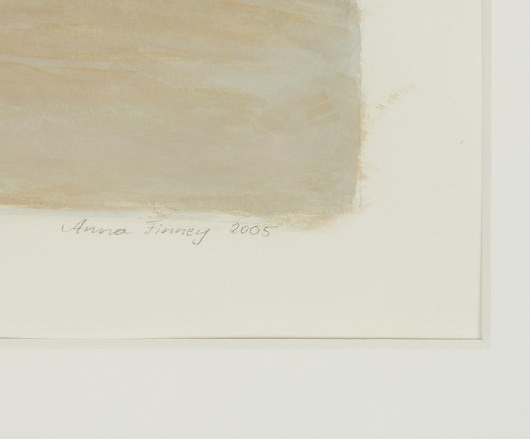 Anna Finney, gouache på papper, signerad och daterad 2005.