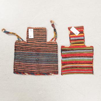 Namakdun 2 pcs Shashavan Soumak and Bachtiari Soumak antique approx. 54x36-49 cm.