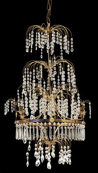 LJUSKRONA, gustaviansk stil, 1800-tal. Höjd ca 88 cm.