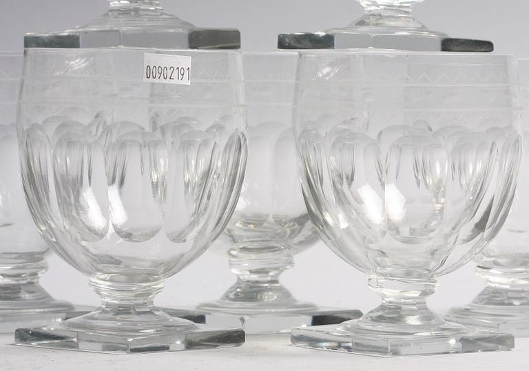 GLAS, 10 st, empire, 1800-talets fösta hälft.