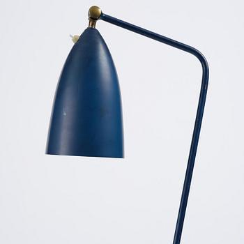 Greta Magnusson Grossman, a blue "Grasshopper" floor lamp model "G-33", Bergboms, Malmö, 1950s.