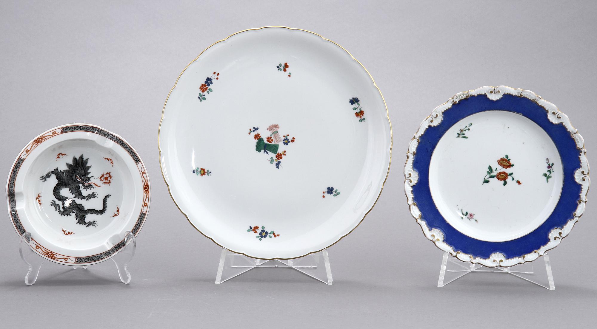 PARTI PORSLIN, 5 delar, Meissen, 1900-tal.