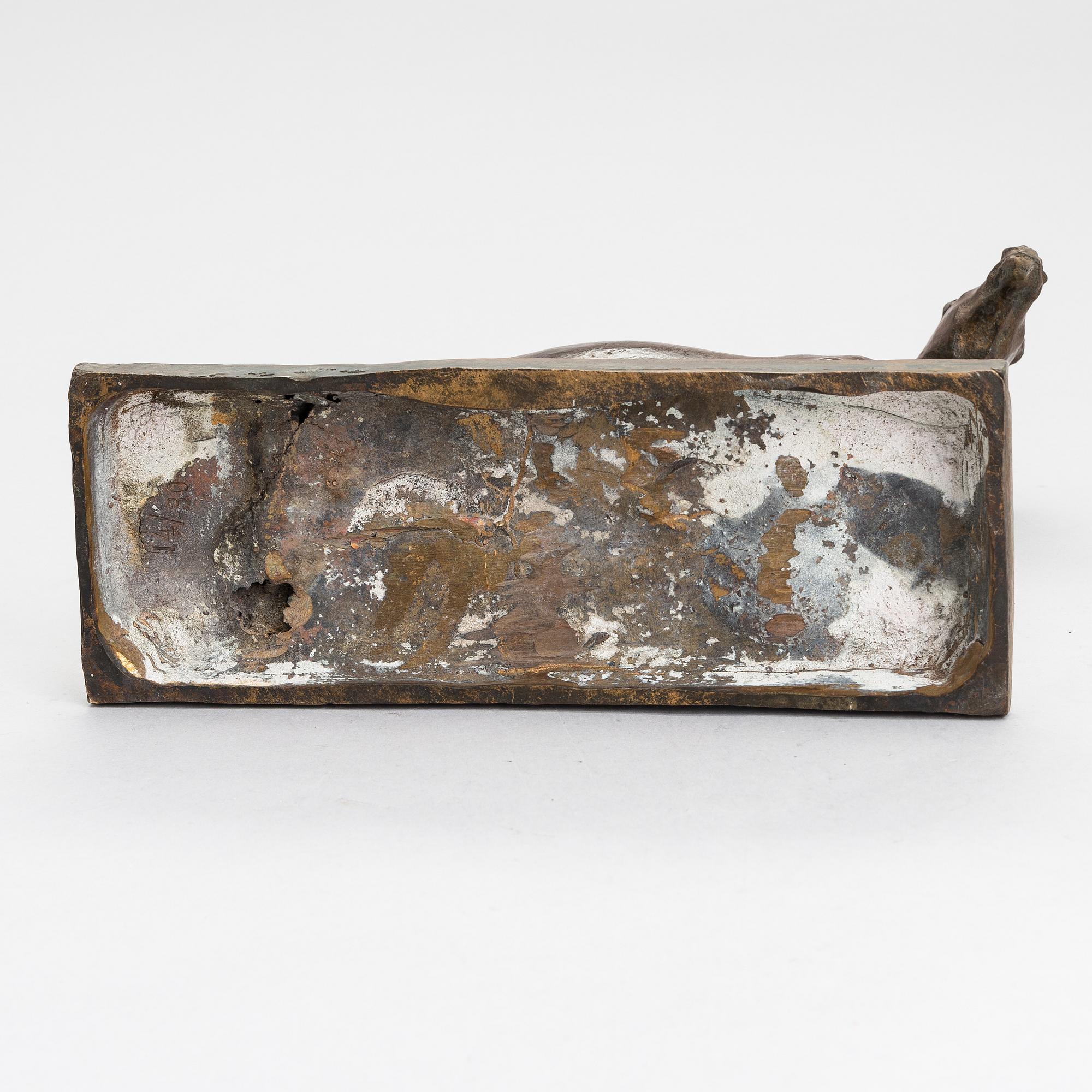 Emil Wikström, a bronze sculpture, signed.