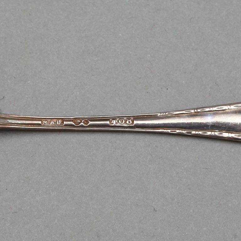 PARTI SILVER, 26 delar, bl.a. GAB, Stockholm, 1923. Vikt ca 295 gram.