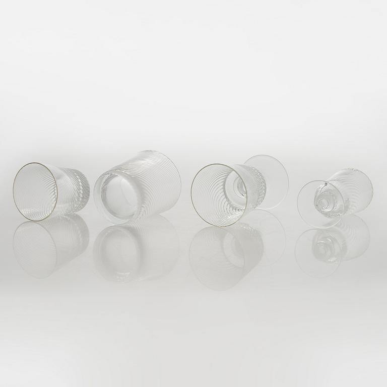 Saara Hopea, A 38-piece set of 'Master' drinking glasses, model 2125, Nuutajärvi.