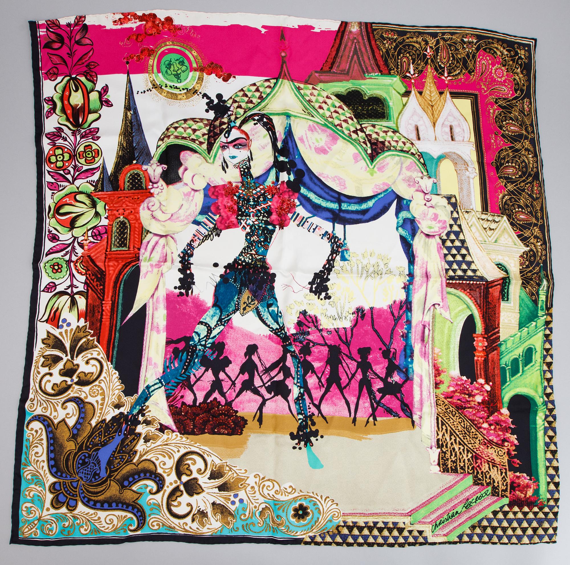Christian Lacroix, two silk scarves.